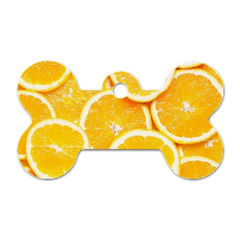 Oranges, Orange, Fruits Dog Tag Bone (One Side) from ArtsNow.com Front