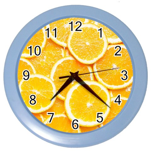 Oranges, Orange, Fruits Color Wall Clock from ArtsNow.com Front