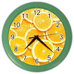 Oranges, Orange, Fruits Color Wall Clock