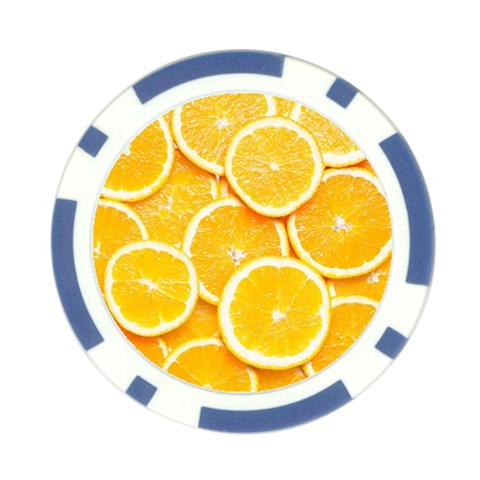 Oranges, Orange, Fruits Poker Chip Card Guard (10 pack) from ArtsNow.com Front