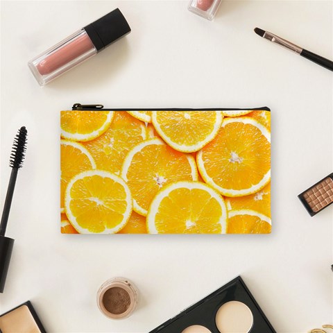 Oranges, Orange, Fruits Cosmetic Bag (Small) from ArtsNow.com Front