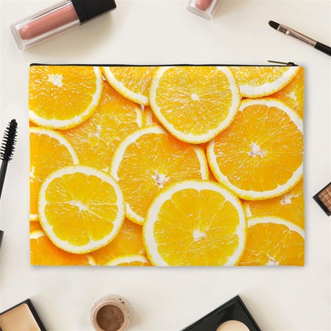 Oranges, Orange, Fruits Cosmetic Bag (XL) from ArtsNow.com Back