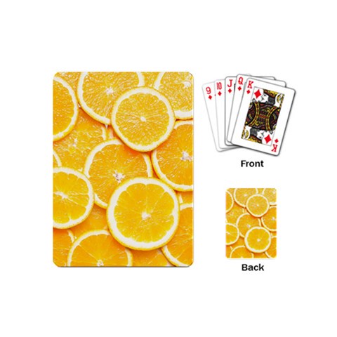 Oranges, Orange, Fruits Playing Cards Single Design (Mini) from ArtsNow.com Back