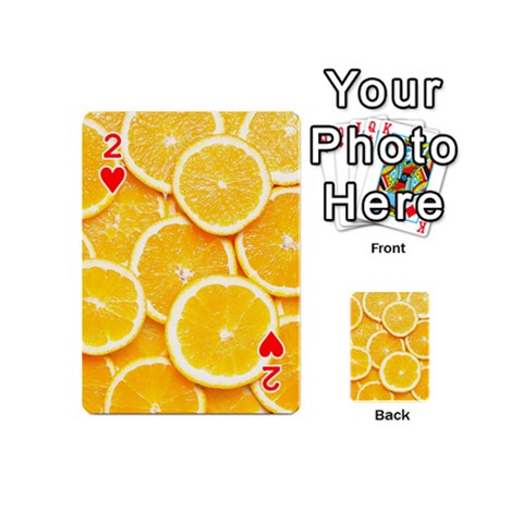 Oranges, Orange, Fruits Playing Cards 54 Designs (Mini) from ArtsNow.com Front - Heart2