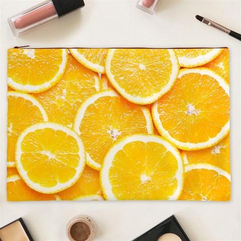 Oranges, Orange, Fruits Cosmetic Bag (XXL) from ArtsNow.com Front