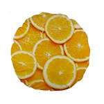 Oranges, Orange, Fruits Standard 15  Premium Round Cushions