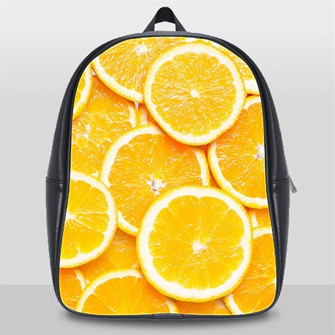 Oranges, Orange, Fruits School Bag (XL) from ArtsNow.com Front