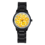 Oranges, Orange, Fruits Stainless Steel Round Watch