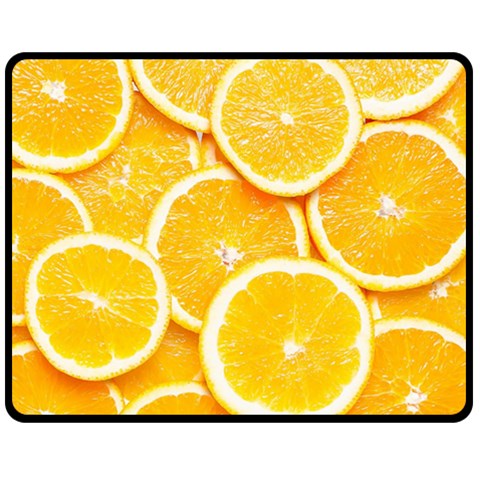 Oranges, Orange, Fruits Two Sides Fleece Blanket (Medium) from ArtsNow.com 58.8 x47.4  Blanket Back