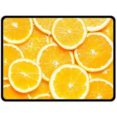 Oranges, Orange, Fruits Two Sides Fleece Blanket (Large) from ArtsNow.com 80 x60  Blanket Front