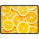 Oranges, Orange, Fruits Two Sides Fleece Blanket (Large)