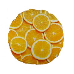 Oranges, Orange, Fruits Standard 15  Premium Flano Round Cushions from ArtsNow.com Front