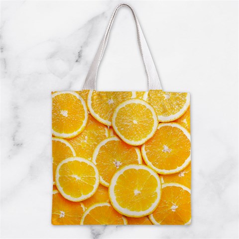 Oranges, Orange, Fruits Zipper Grocery Tote Bag from ArtsNow.com Back