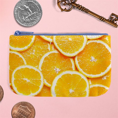 Oranges, Orange, Fruits Large Coin Purse from ArtsNow.com Front