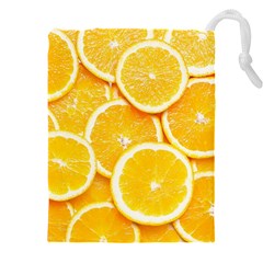 Oranges, Orange, Fruits Drawstring Pouch (5XL) from ArtsNow.com Front