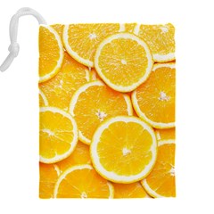 Oranges, Orange, Fruits Drawstring Pouch (5XL) from ArtsNow.com Back