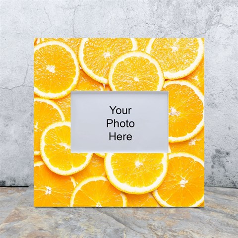 Oranges, Orange, Fruits White Box Photo Frame 4  x 6  from ArtsNow.com Front