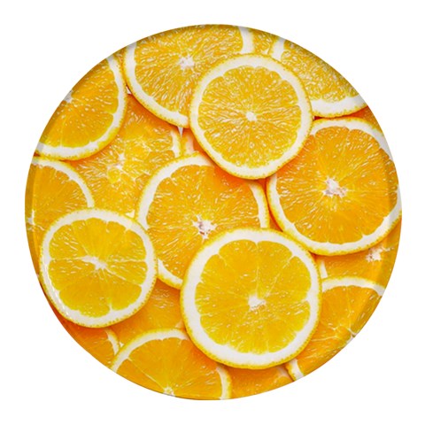 Oranges, Orange, Fruits Round Glass Fridge Magnet (4 pack) from ArtsNow.com Front