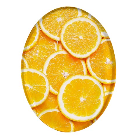 Oranges, Orange, Fruits Oval Glass Fridge Magnet (4 pack) from ArtsNow.com Front