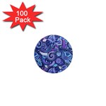 Patterns, Doodles, Pattern, Colorful 1  Mini Magnets (100 pack) 