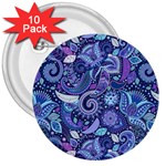 Patterns, Doodles, Pattern, Colorful 3  Buttons (10 pack) 