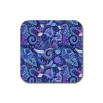 Patterns, Doodles, Pattern, Colorful Rubber Coaster (Square)