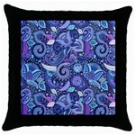 Patterns, Doodles, Pattern, Colorful Throw Pillow Case (Black)