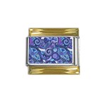 Patterns, Doodles, Pattern, Colorful Gold Trim Italian Charm (9mm)