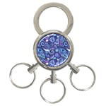 Patterns, Doodles, Pattern, Colorful 3-Ring Key Chain