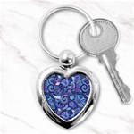 Patterns, Doodles, Pattern, Colorful Key Chain (Heart)