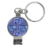 Patterns, Doodles, Pattern, Colorful Nail Clippers Key Chain