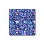 Patterns, Doodles, Pattern, Colorful Square Magnet