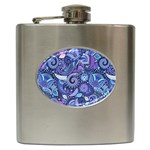 Patterns, Doodles, Pattern, Colorful Hip Flask (6 oz)