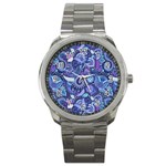 Patterns, Doodles, Pattern, Colorful Sport Metal Watch