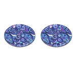 Patterns, Doodles, Pattern, Colorful Cufflinks (Oval)