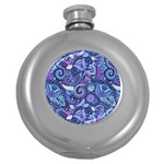 Patterns, Doodles, Pattern, Colorful Round Hip Flask (5 oz)