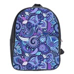 Patterns, Doodles, Pattern, Colorful School Bag (Large)