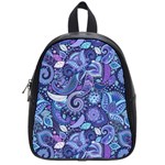 Patterns, Doodles, Pattern, Colorful School Bag (Small)