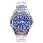 Patterns, Doodles, Pattern, Colorful Stainless Steel Analogue Watch