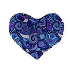 Patterns, Doodles, Pattern, Colorful Standard 16  Premium Heart Shape Cushions