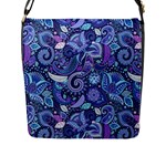 Patterns, Doodles, Pattern, Colorful Flap Closure Messenger Bag (L)