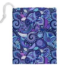 Patterns, Doodles, Pattern, Colorful Drawstring Pouch (4XL) from ArtsNow.com Back