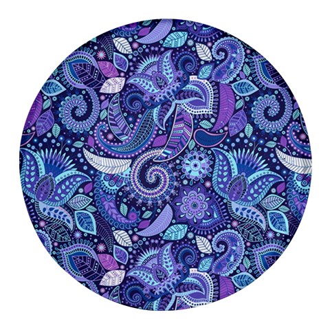 Patterns, Doodles, Pattern, Colorful Round Glass Fridge Magnet (4 pack) from ArtsNow.com Front