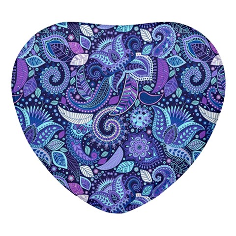 Patterns, Doodles, Pattern, Colorful Heart Glass Fridge Magnet (4 pack) from ArtsNow.com Front