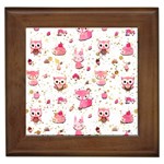 Pink Woodland Animals, Koteto Framed Tile