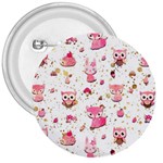 Pink Woodland Animals, Koteto 3  Buttons