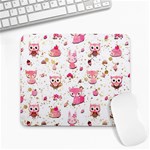 Pink Woodland Animals, Koteto Large Mousepad