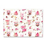 Pink Woodland Animals, Koteto Sticker A4 (10 pack)