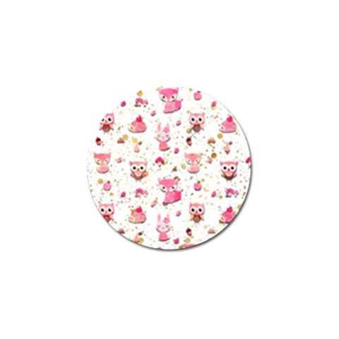 Pink Woodland Animals, Koteto Golf Ball Marker from ArtsNow.com Front