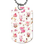 Pink Woodland Animals, Koteto Dog Tag (Two Sides)